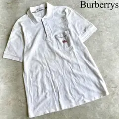 Burberrys コットン ノバチェック ロゴ刺繍 鹿の子素材 半袖ポロシャツ