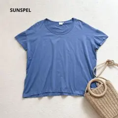 サンスペル　コットン半袖Tシャツ　ゆったりカットソー イギリス製　洗える　M相当のサムネイル