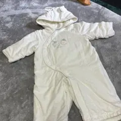 familiar フード付きロンパース 80サイズ ホワイト