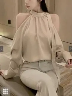 GRL ホルターネックリボンタイブラウス 新品未使用タグ付き