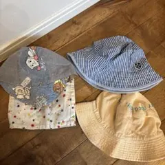 バケットハットとキャップ3点セット