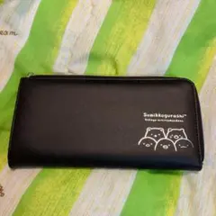 すみっコぐらし ファスナー付き財布 黒