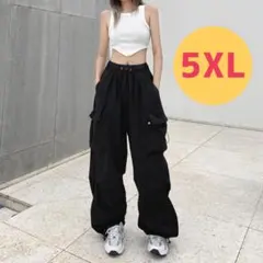 カーゴパンツ ワークパンツ 薄手 5XL ダンス メンズ レディース 韓国 黒