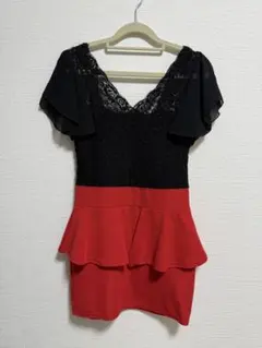 レーストップ・フリル付きナイトドレス即日発送！