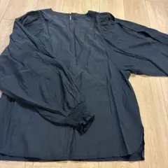 ダークブルー バルーンスリーブブラウス