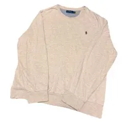 Polo Ralph Lauren トレーナー ワンポイント刺繍 L ベージュ