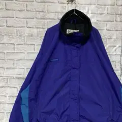 コロンビア　マウンテンパーカーレディース　ブルー3XLロゴ刺繍アウトドア0105