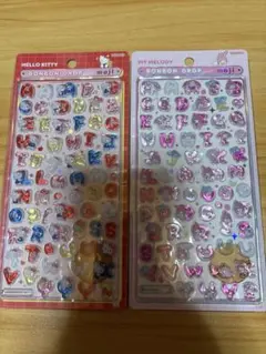 正規品 サンリオボンボンドロップシールアルファベット マイメロ 赤キティ 文字