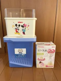 Pigeon ミッキーミニー 消毒ケースchu chu電動搾乳器ミルトンセット