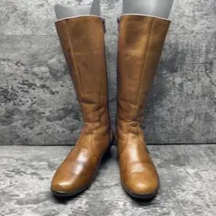 アシックスペダラジーロ【23】レザー ロングブーツ サイドジップ コンフォート