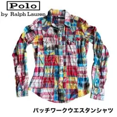 POLO ラルフローレン パッチワークウエスタンシャツ インパクト21 160