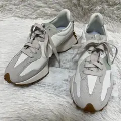 美品 ニューバランス 327 スニーカー 厚底 23.5
