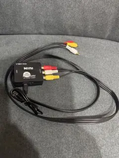 MINI AV to HDMI 変換アダプターとHDMIケーブルUSBケーブル