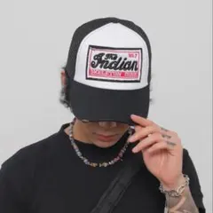 新品　キャップ ブラック アメカジ ダメージ加工 メッシュ ヴィンテージ