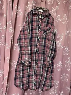 E hyphen world gallery シャツワンピース ピンク系チェック