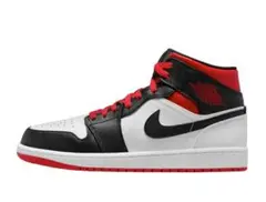 Nike Air Jordan 1 Mid ブラック/ホワイト/レッド