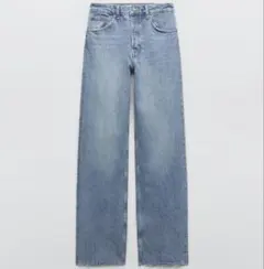 ZARA ミディアムブルー ストレートデニム　5号のサムネイル