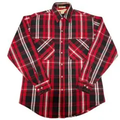 80s St. John's Bay BIG MAC 赤チェック ネルシャツ M