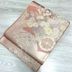 O-592 袋帯 六通 唐織 正絹 着物