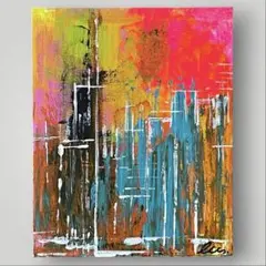 • 手描き一点物 絵画 「真夜中の摩天楼」 都会 夜景 モダンアート 手描き一点物 絵画 「真夜中の摩天楼」 都会 夜景 モダンアート - メルカリ