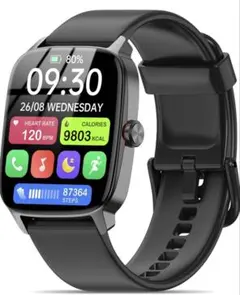 スマートウォッチiPhone対応Android対応 高輝度・高精細1.85インチ