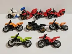 レゴ シティ ミニフィグ用 バイク オフロード 白バイ 乗り物 二輪車 LEGO