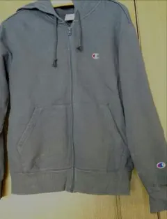Champion グレー フルジップパーカー M
