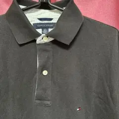 トミーヒルフィガー　メンズ　ポロシャツ　ブラック　Mサイズ相当