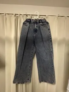 JEANASIS（ジーナシス）タックデニムワイドパンツ　M