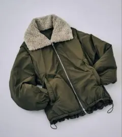 ADAM ET ROPE' マルチWAYミドル丈ボアコンビブルゾン