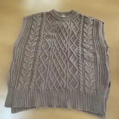 INGNI ベージュ ニットベスト Mサイズ アクリル100%