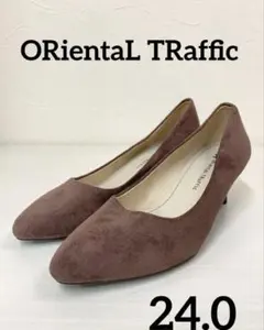 美品　ORientaL TRaffic　ミドルヒールパンプス　24.0 ブラウン