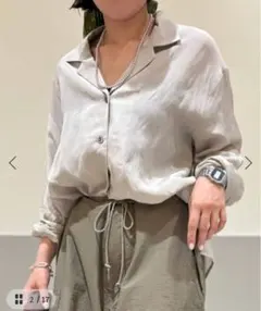 美品 ジャーナルスタンダード シアーレーヨンリネンシャツジャケット グレー