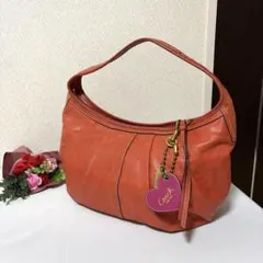 COACH コーチ オールレザー ホーボー エルゴ ハートチャーム付き