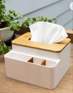 小物入れ付きティッシュボックス 未使用 ティッシュケース 収納付き