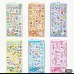 ボンボンドロップシール 透明 立体 ぷくぷく セット売り 6枚
