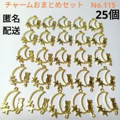 【ゴールドのねこチャームおまとめセット・No.115】猫 ネコ レジン枠皿 星月