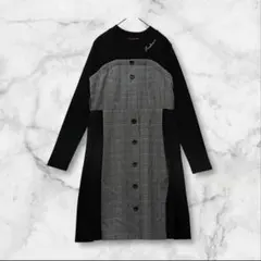 【ラブトキシック】切替 ニットワンピース プリーツ 黒 L 160