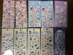 ぷくぷくシール　おしりシール　カラフルキャラクターシール10シートセット