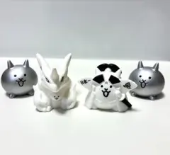 にゃんこ大戦争　指人形　ソフビ　4点セット