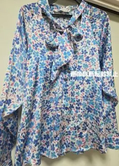 ZARA　ザラ　 花柄　ブラウス　リボン　長袖　レディース　シャツ　トップス　sのサムネイル