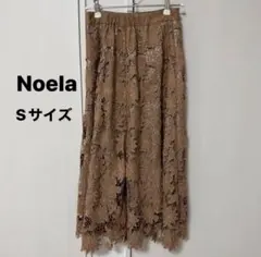 Noela ノエラ　花柄レーススカート　ブラウン　Sサイズ総柄レース