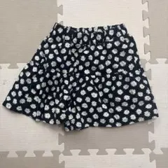 GU デイジー柄 黒 スカート 140