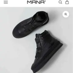 ★新品★MANA マナ　ブロック・ハイカットスニーカー35