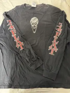 ビンテージ スカルプリント ロングスリーブTシャツ