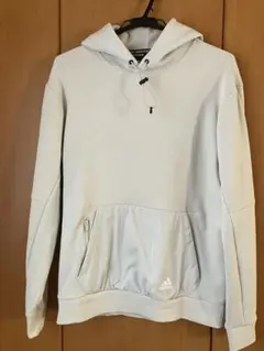 adidas フード付き パーカー ライトグレー