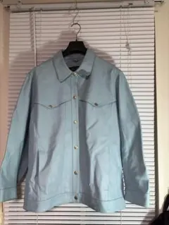 【希少カラー】Terry Lewis 本革 レザージャケット ベビーブルー 古着