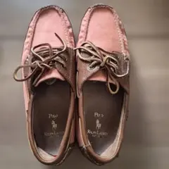 Polo Ralph Lauren デッキシューズ ピンク・ブラウン