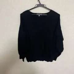 GLOBAL WORK ブラック Vネック ニット M