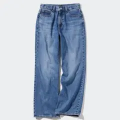 UNIQLO 2024年 ワイドストレートジーンズ/丈長め 23サイズ ユニクロ